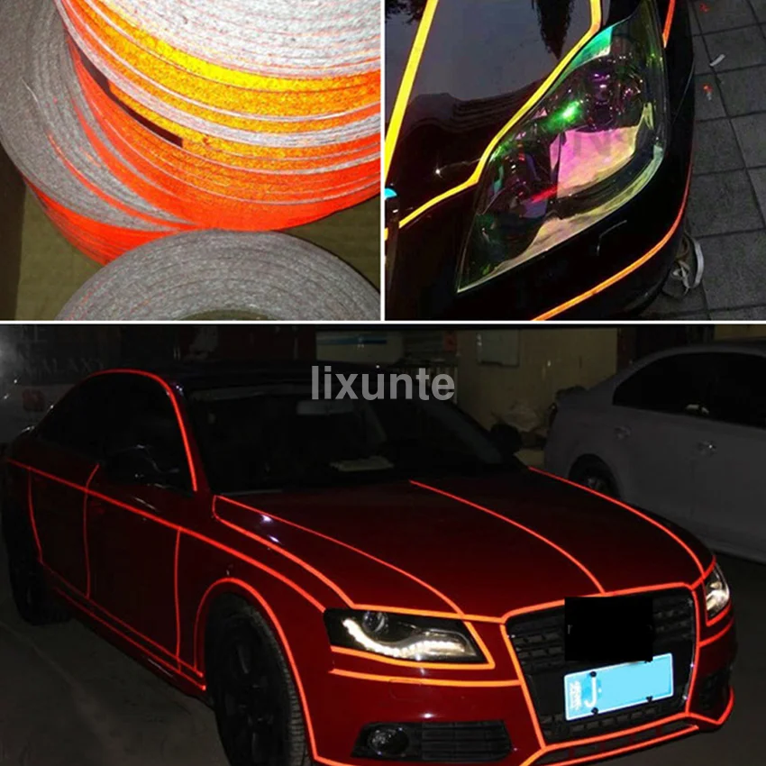 Автомобильная наклейка 2 см * 5 м отражающая лента для стайлинга пленка украшения