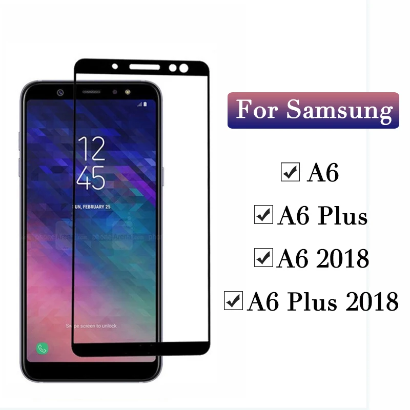 Защитное стекло для samsung a6 plus закаленное защиты экрана 2018|Защитные стёкла и