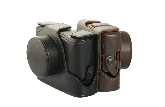 Кожаный чехол для камеры FUJI FUJIFILM Finepix X20 X10 LC черный или кофейный|camera case bag|leather camera