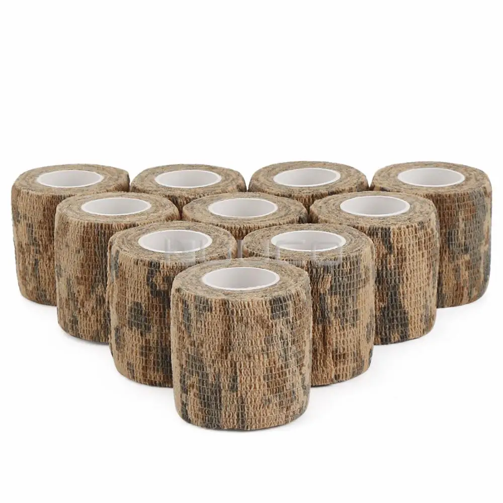 

50 шт./лот камуфляжная Нетканая ткань гибкая защитная лента/водонепроницаемая клейкая лента/камуфляжная повязка для пистолета/камеры и т. д.