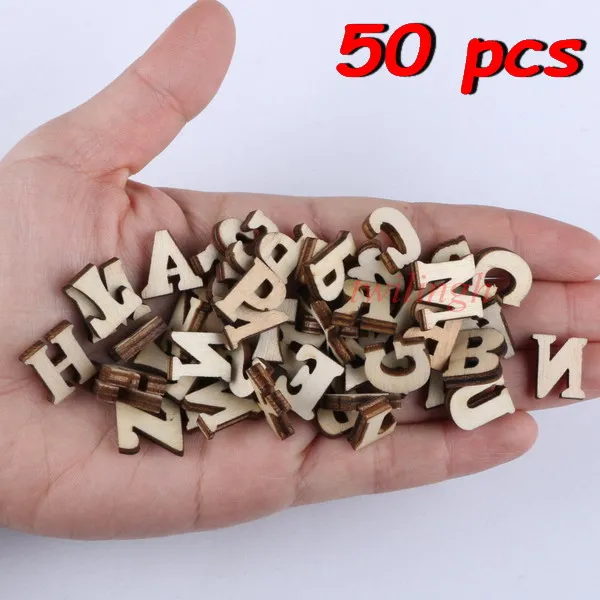 Mixed Letter 50pcs Twilingh 50 шт. разноцветные пуговицы из натурального дерева 2 отверстия деревянные пуговицы ручной работы - Цвет: Mixed Letter 50pcs