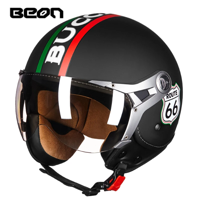 Мотоциклетный винтажный шлем для мотокросса Jet Casco Capacete с открытым лицом 3/4
