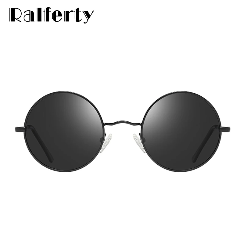 Ralferty, поляризационные солнцезащитные очки, для женщин и мужчин, Классические, Круглые, Ретро стиль, солнцезащитные очки, черные, UV400, для покрытия оттенков, в стиле хип-хоп, D801