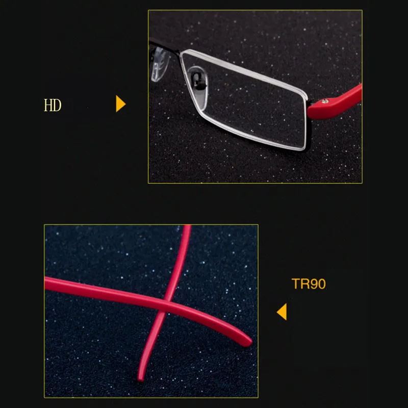 Zilead удобные легкие полуоправы очки для чтения TR90 Смола HD складные очки для дальнозоркости унисекс для женщин и мужчин Мода
