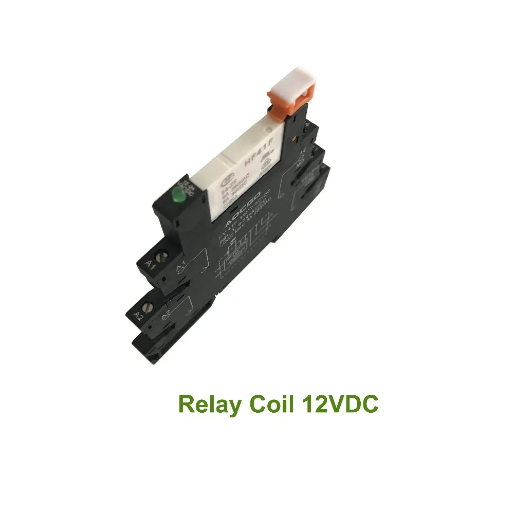 Тонкое реле на винтовой розетке со светодиодной и защитной схемой 12VDC/AC|slim relay|relay