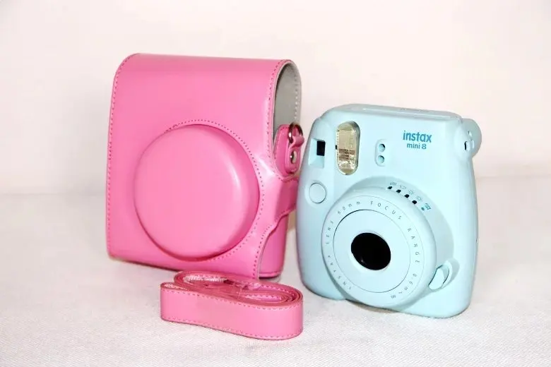 Pink Кожаная камера видео сумка чехол протектор для камеры Fuji Fujifilm Instax Mini 8 Mini 7 - Цвет: Pink