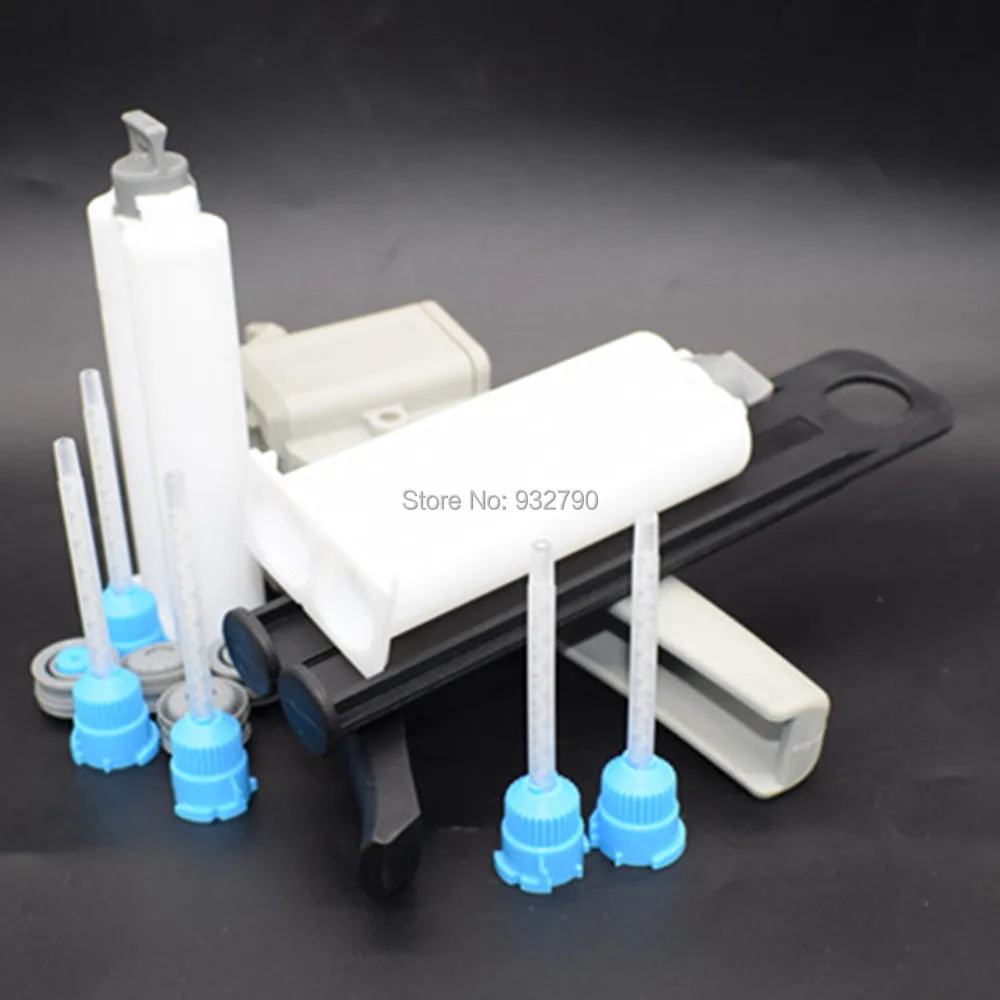 

1:1 Dispensing Gun Applicator Dispenser Gun Epoxy Adhesive Gun + 2pcs 50ml Epoxy Adhesive Cartridges + 5pcs Static Mixer Nozzles