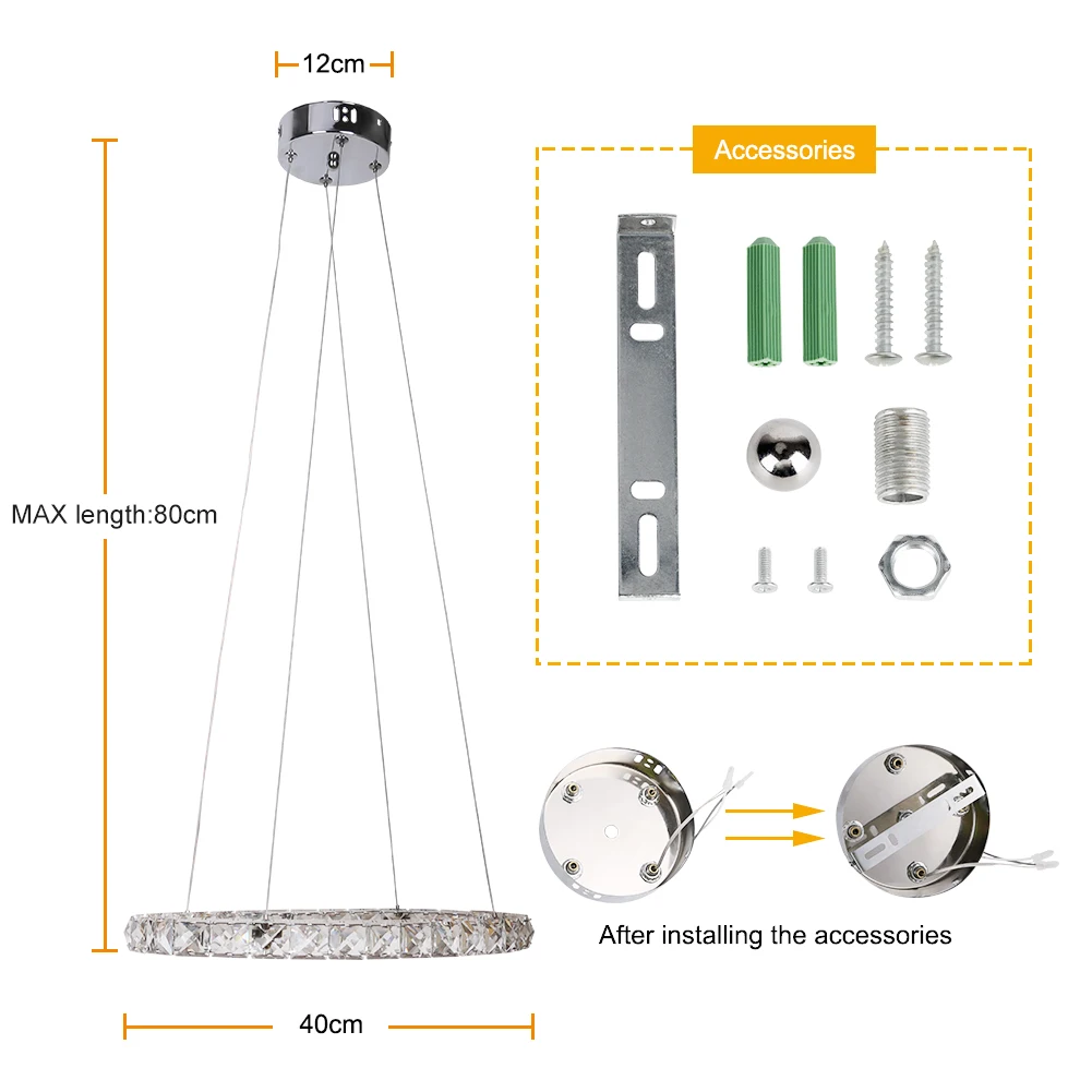 luminaire suspendu Modern LED Crystal Chandelier Lights For Diving Room Cristal Lustre Pendente Lighting Pendant Hanging Fixture | Лампы и