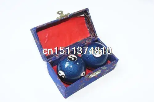

Musical Chinese Exercise Health Balls - Stress Baoding Balls Blue