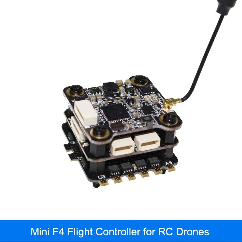20x20 мм HAKRC MiniF4 Flytower F4 Контроллер полета для радиоуправляемых дронов AIO OSD BEC и 20A