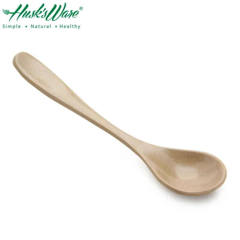 HUSK'S WARE 1 шт. натуральная рисовая шелуха столовая суповая ложка с длинной ручкой