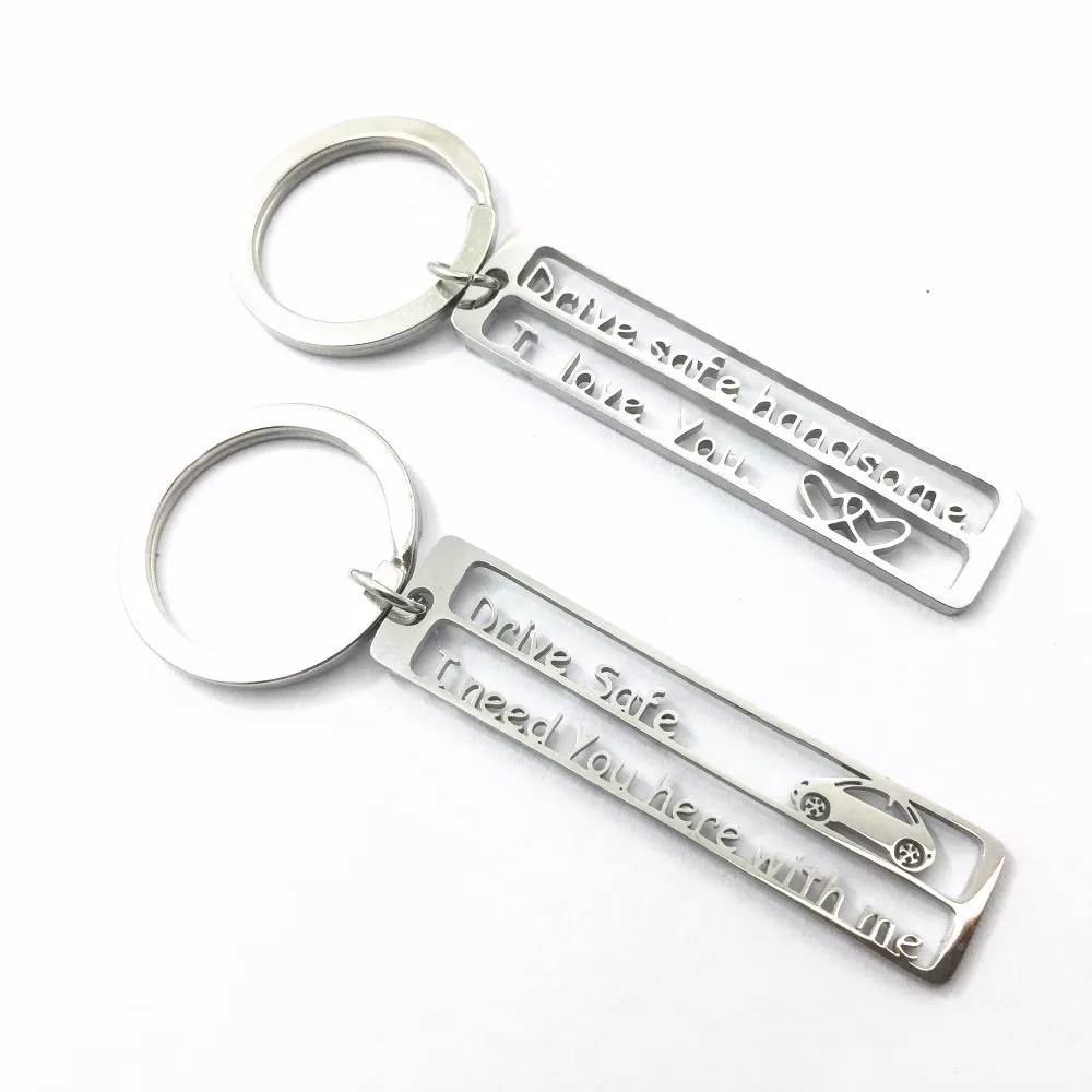 Брелок MYLONGINGCHARM из нержавеющей стали цепочка для ключей надпись безопасно я хочу