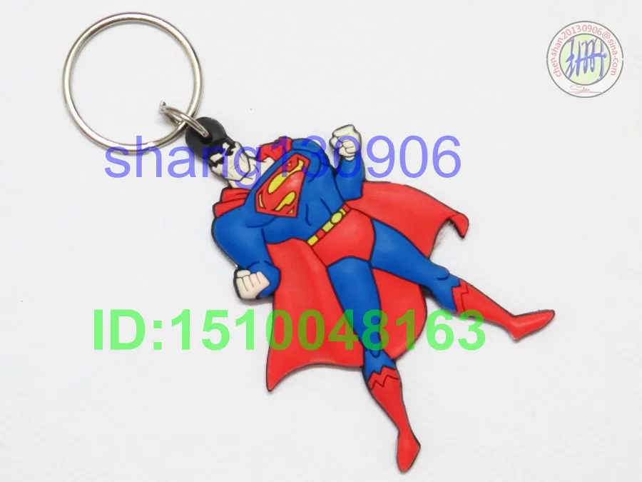 Fast Shipping Superhero Superman children PVC Key Chains for kids vendor | Украшения и аксессуары
