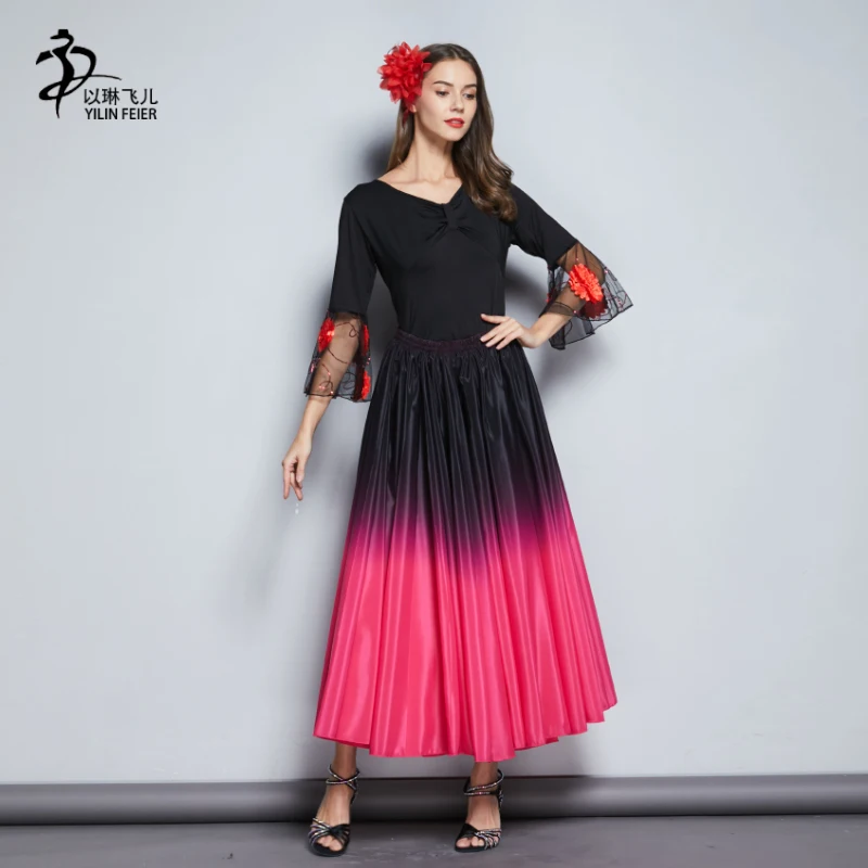 Юбка для фламенко костюм танца живота испанская юбка Одежда танцев на сцене|chinese