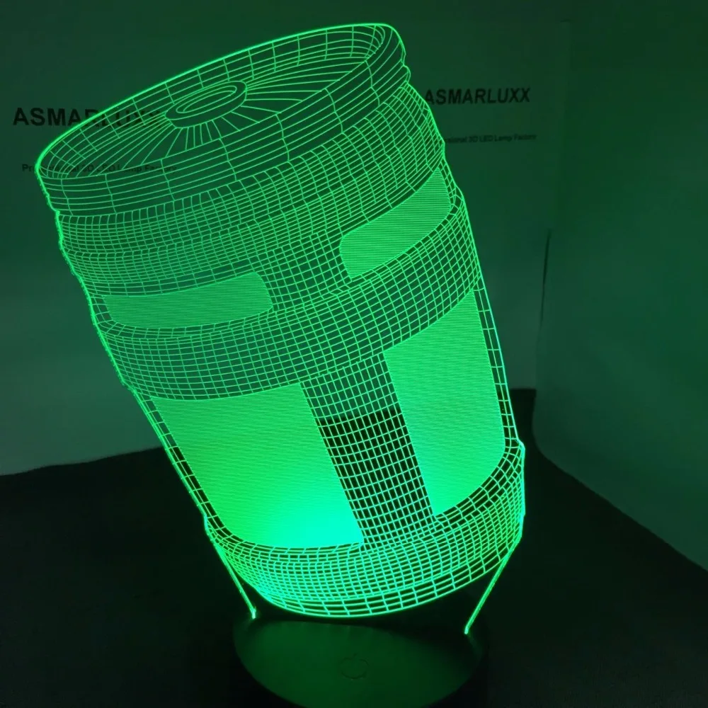 Chug твердого английского фарфора 3D светодиодный светильник USB ночник лампа OEM ODM
