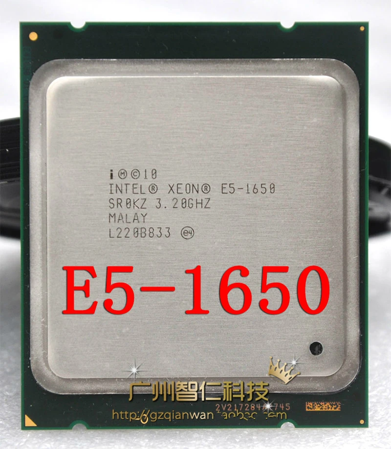 Процессор Intel Xeon E5 1650 3,2 ГГц 6 ядер 12 Мб кэш-памяти 2011 процессор SR0KZ