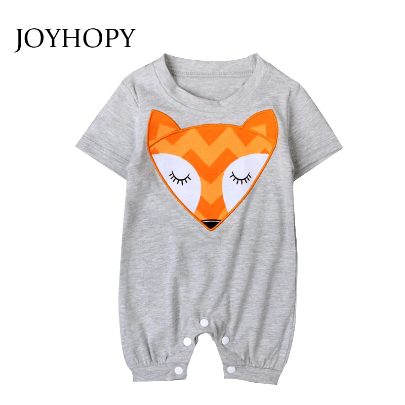 

Newborn Baby Girls Boys Short Sleeve Cotton Romper Jumpsuit Clothes Outfits Summer Cute Fox Baby Clothes