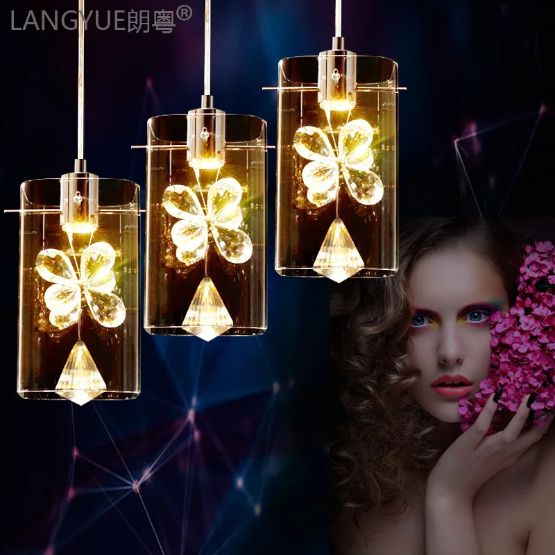 Хрустальные комбинисветодиодный подвесные светильники-бабочки для ресторана
