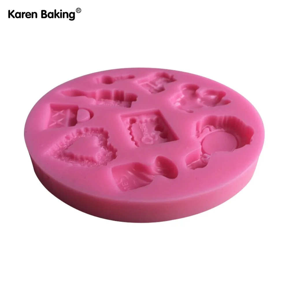 1 шт. животное мебель замок ключ любовь форма шоколада конфеты Jello 3D силиконовые