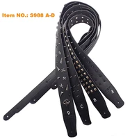 real leather guitar strap for electric guitar bass acoustic guitarra folk guitar accessories shoulder belt portable
