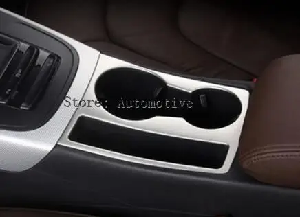 

Car Stainless Steel Water Cup Holder Frame Decal Cover Trim 3D Sticker For Audi A4 B8 2009 - 2016 A5 Interior Molding