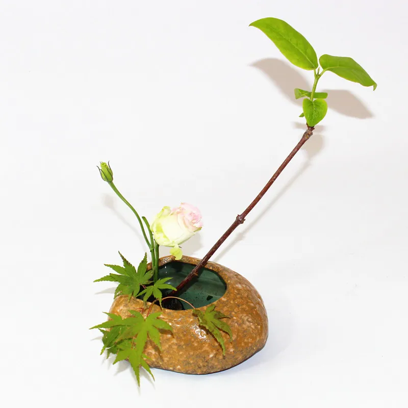 Ikebana грубая керамика имитация камня цветочный горшок настольная ваза