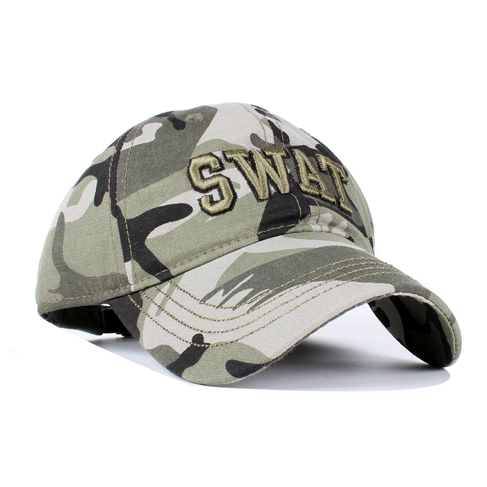 Difanni камуфляжная Мужская тактическая бейсболка США брендовая с надписью SWAT Кепка
