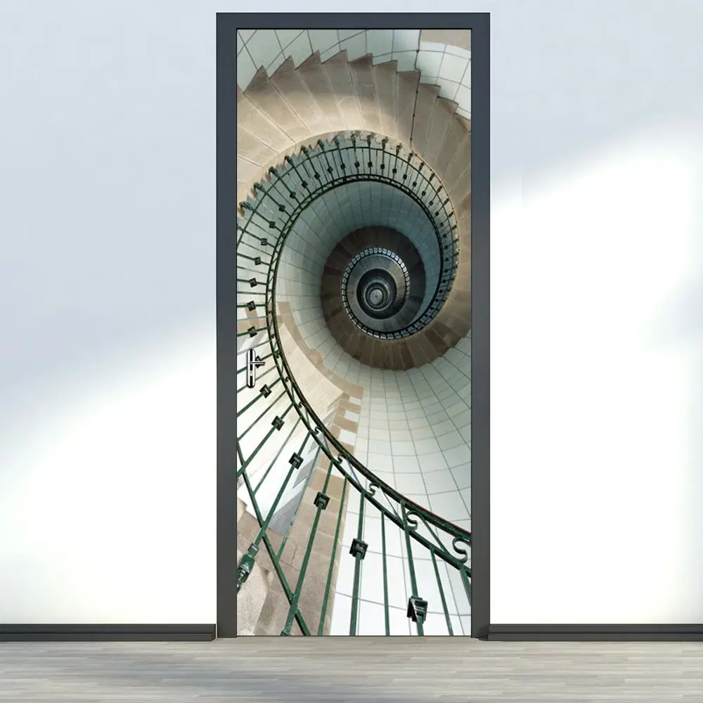 2 шт./компл. 3D двери Стикеры для художественного оформления фрески наклейка шкаф сарай в виде книжной обложки двери для крепления к стене дома Спальня Декор в гостиную 38,5X200 см