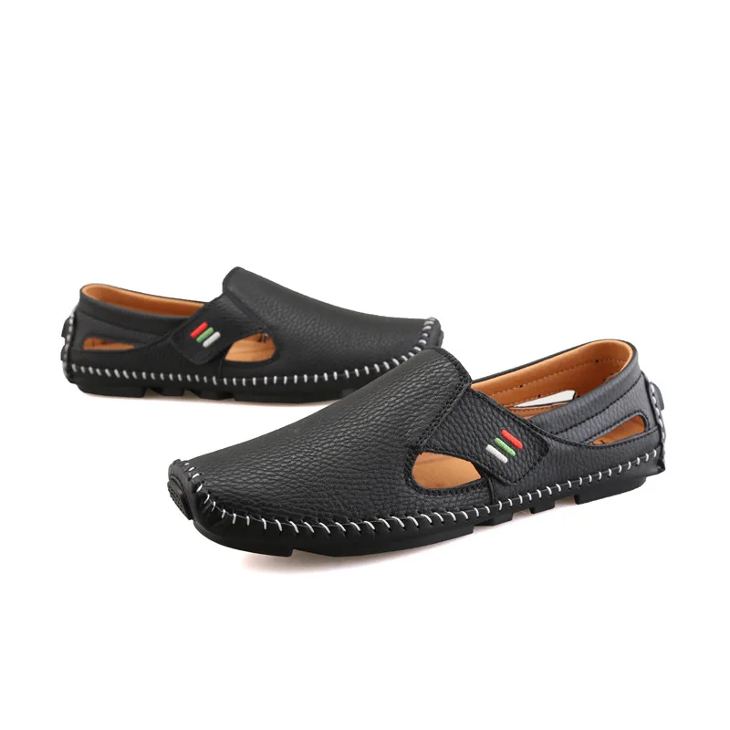 Новая мужская обувь в комплекте плоская подошва полутапочки для отдыха деловом