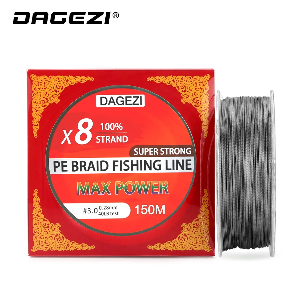 

DAGEZI 150M 8 Strands Braided Fishing Line Nano-coating Multifilament PE Line 10-80LB Fishing Lines For Carp Fishing Tackle