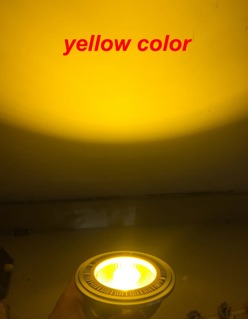 Ar111 G53 Базовая точечная лампочка led dimmable 15 W cob spotlight DC 12 V желтые лампочки