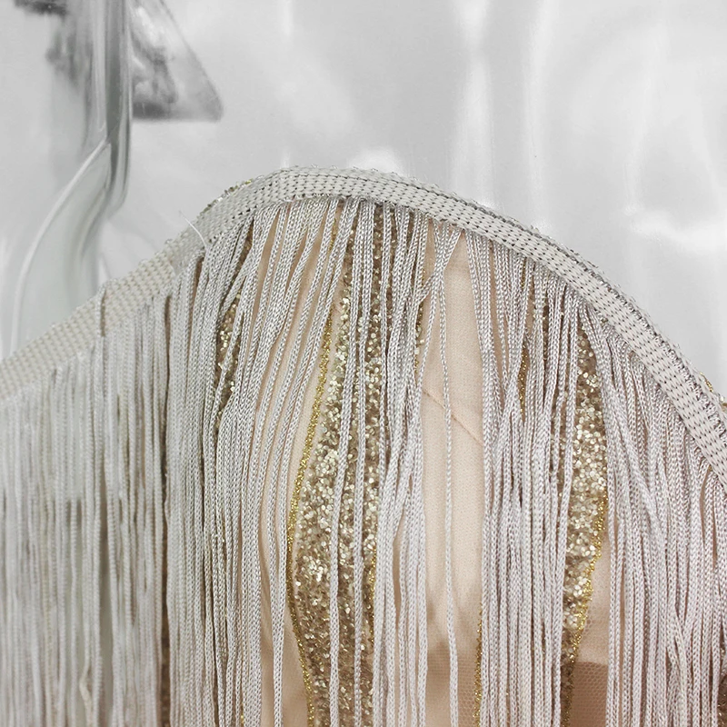 Сексуальные высокие Разделение праздничное платье без бретелек с блестками