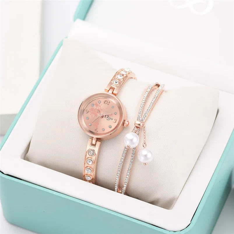 Роскошный светильник для девушек темперамент браслет набор цепочка часы подарок