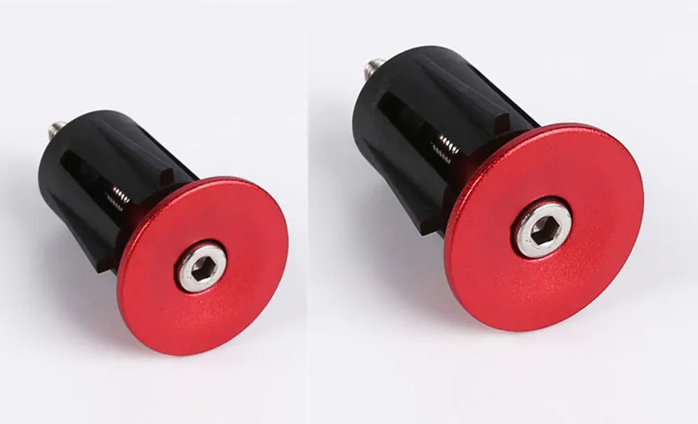 1pair of Red 1 пара заглушек для руля для шоссейного велосипеда MTB стопор для руля алюминиевый сплав ручка для руля колпачок заглушка ручка для руля велосипеда детали для велосипеда - Цвет: 1pair of Red