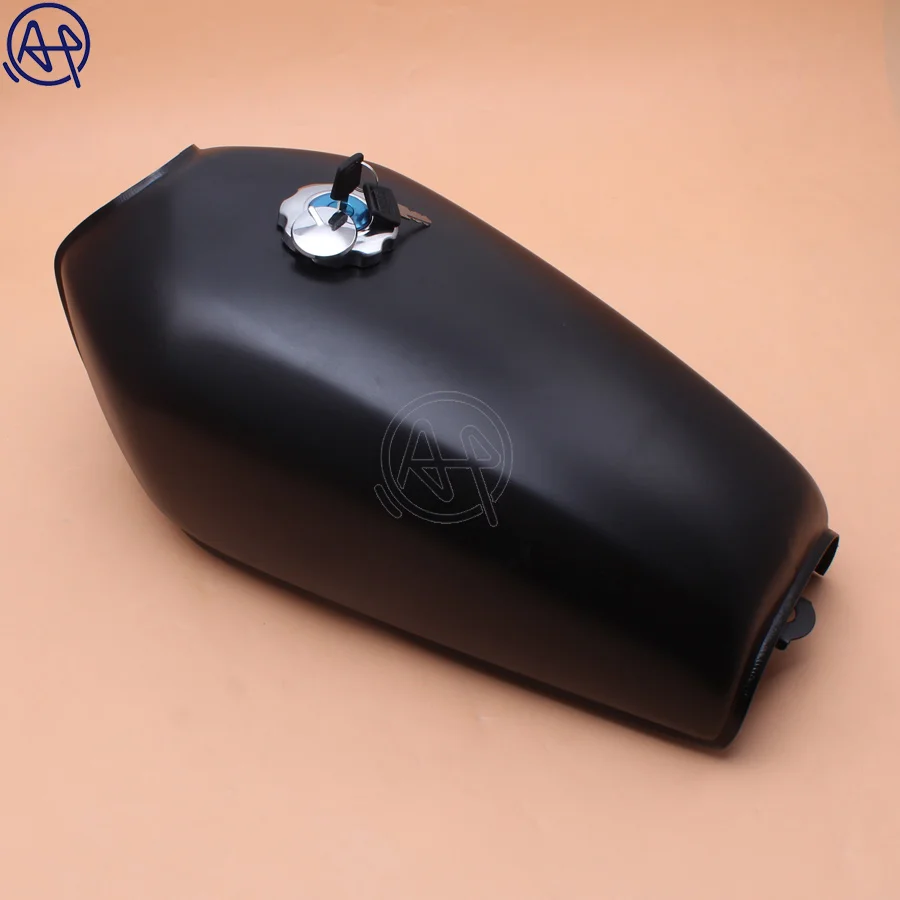 Мотоциклетный 9 л матовый черный Cafe Racer Бензобак Универсальный топливный бак +