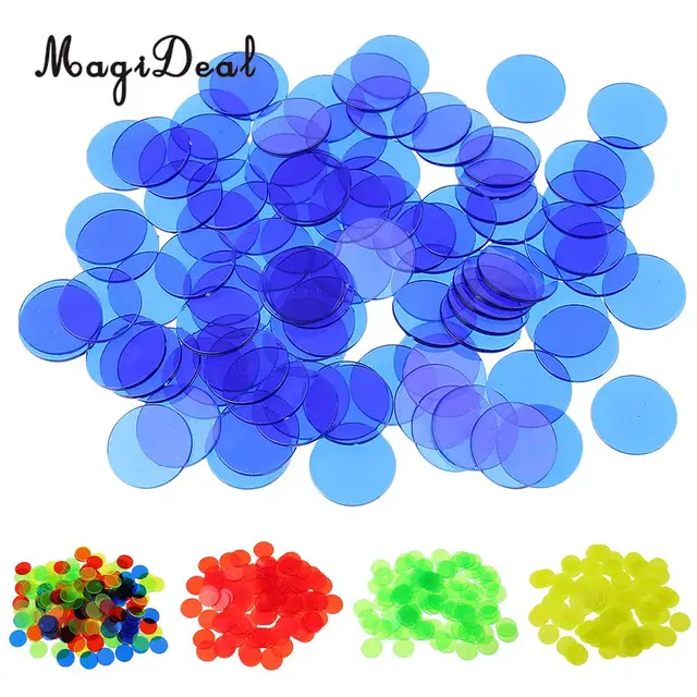 100Pcs/Lot Translucent Bingo Chip 3/4 Inch Class Math Games Toys Educational Toys for Children Kids Classroom Party Supplies 1