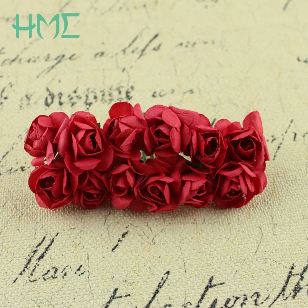 144pcs Multicolor Artificial Paper Flowers For Wedding Car Fake Roses Used Decoration Candy Box DIY Wreath Handmade | Дом и сад