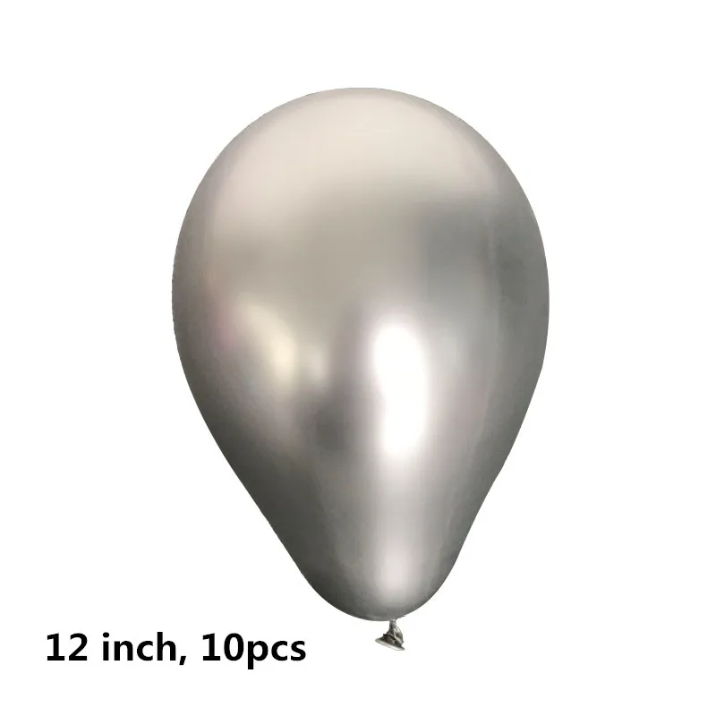 10pcs metallic silve 10 шт. темно-синий латекс Воздушные шары 5 10 12 дюймов надувной воздушный шар Ночная синяя Вечеринка дня рождения событие украшения для вечеринки - Цвет: 10pcs metallic silve