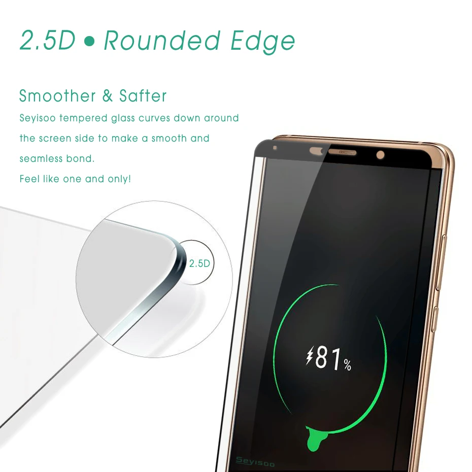 

Original Seyisoo Real 0.3mm 2.5D 9H Full Cover Screen Protector Tempered Glass For Huawei Mate 10 Mate10 Protective Black Film