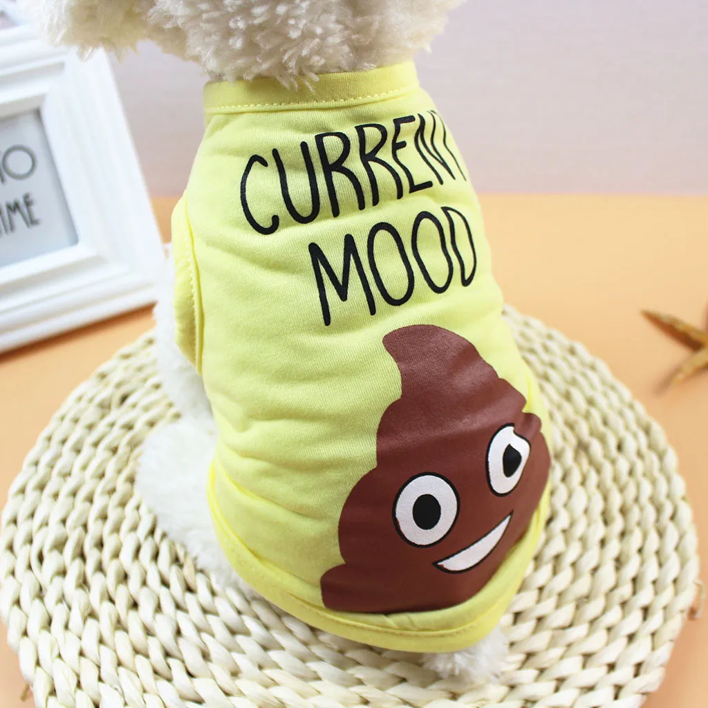 Весенняя и летняя жилетка для собак одежда из полиэстера костюм щенка футболка с