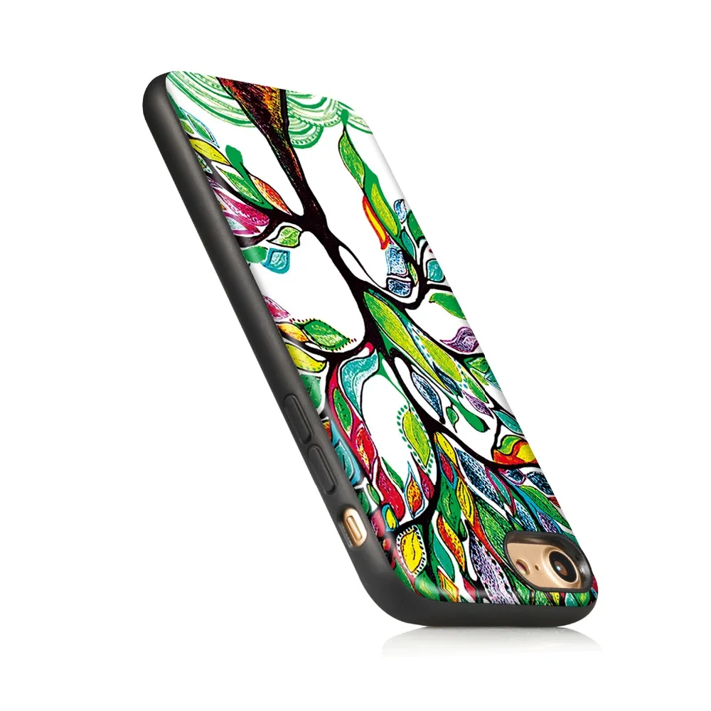 Maze for iPhone 7 Painted Phone Case Beautiful Big Tree A Vibrant with Colorful Leaves Pattern Protective Shell | Мобильные телефоны