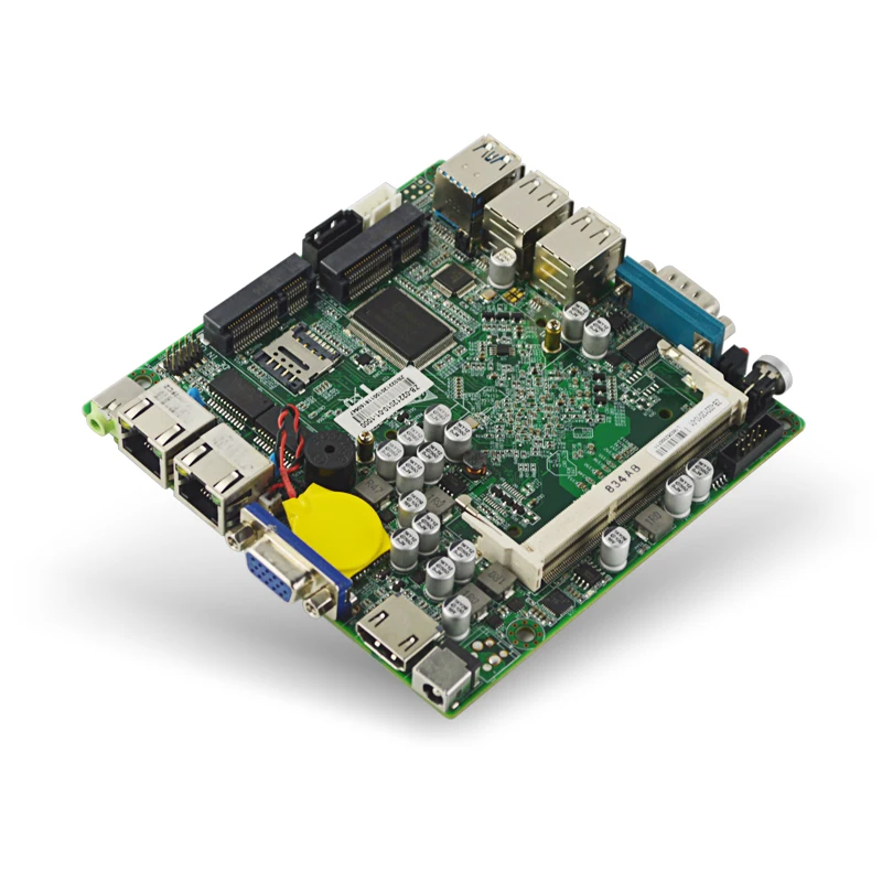 Nano ITX материнская плата поддерживает процессор Intel J1900 2 * LAN VGA + HDMI 7 USB MINI PCIE