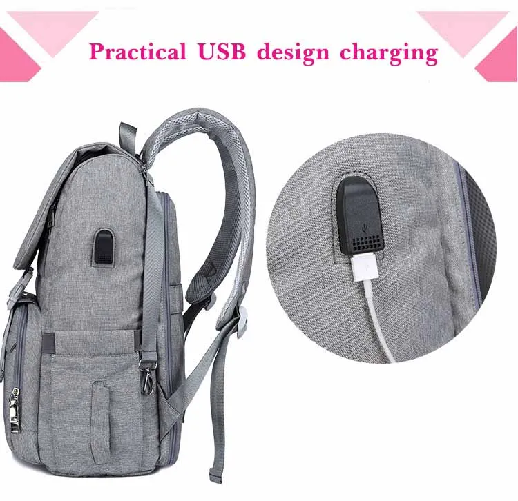 Сумка для подгузников, рюкзак для мамы,, USB, уход за ребенком, сумки для подгузников для кормления, модный дорожный рюкзак для подгузников для коляски, комплект