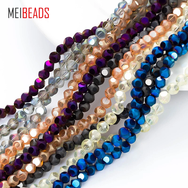MEIBEADS 6 мм хрустальный стакан круглый многогранный разделитель стеклянные бусины аксессуары подходит для браслета DIY ювелирных изделий EY5180