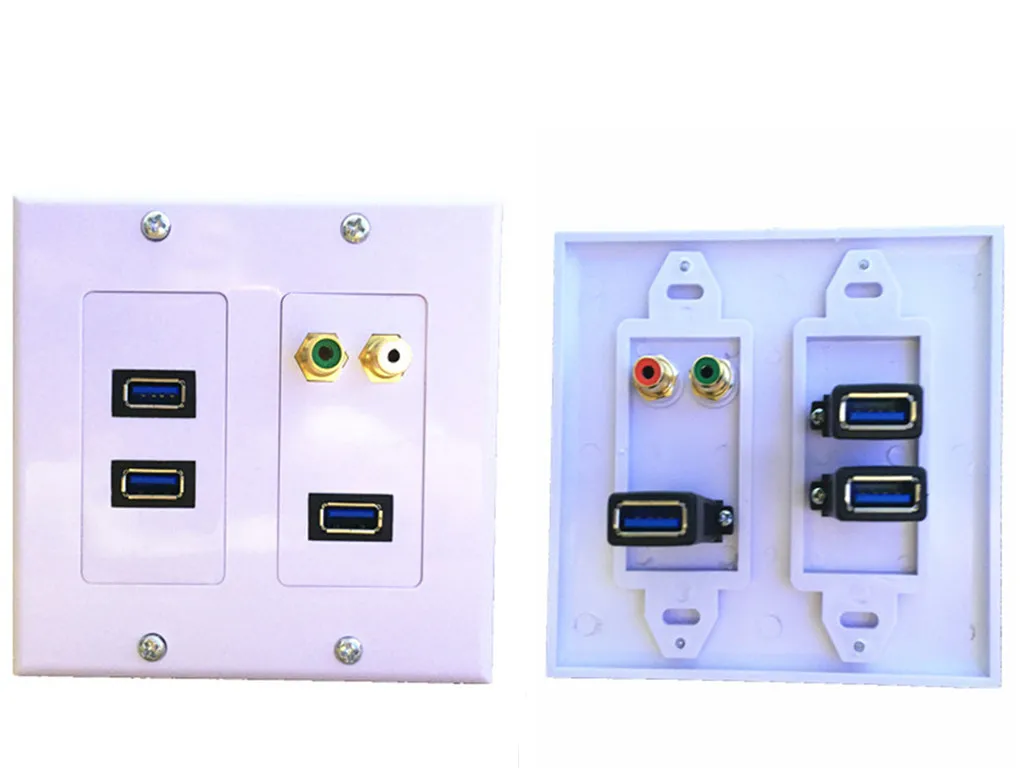 Multi port USB 3 0 + 2RCA лотоса аудио и видео припой панели разъем передачи мультимедиа