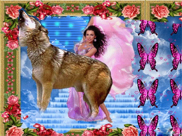 Diy Мозаика Вышивка с кристаллами комплект животных Волк Полный смолы круглых