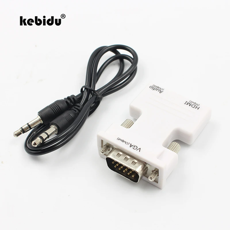 Горячая Распродажа Женский переходник с разъём HDMI папа VGA/3 5 мм аудиоразъем HD 1080p