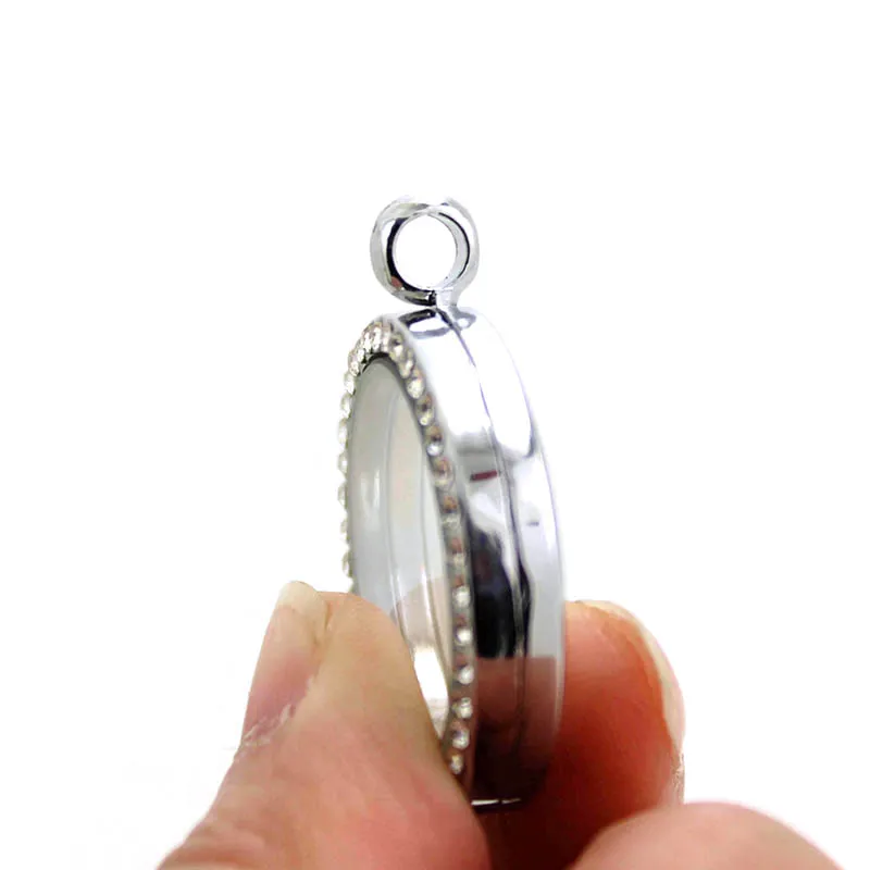 Diylocket 10 шт./лот 30 мм магнитный стеклянный круглый плавающий медальон из цинкового