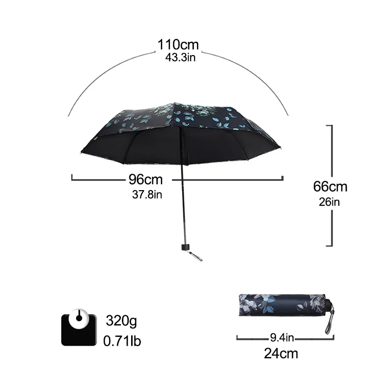 Брендовый Зонт от дождя для женщин складной модный зонтик солнца с розой девушек