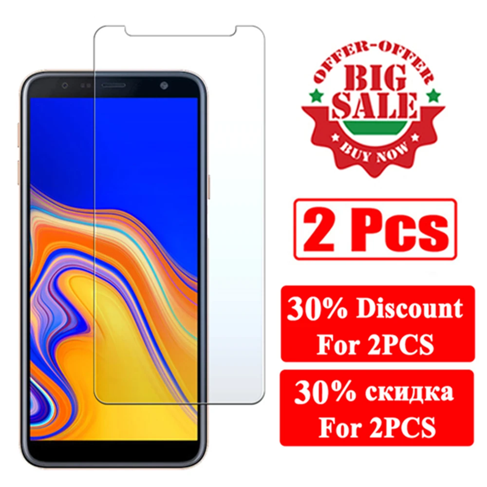 Закаленное стекло 9H для Samsung Galaxy J4 J6 Plus 2018 Защита экрана J 4 6 4j 6j защитная